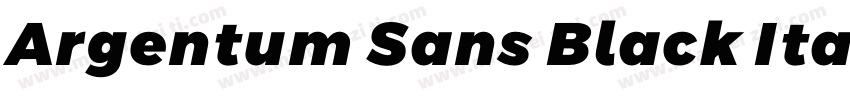 Argentum Sans Black Italic字体转换